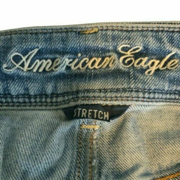 American Eagle Outfitters Womens Blue Stretch Skinny Leg Denim Jeans Size 2 - Picture 6 of 7